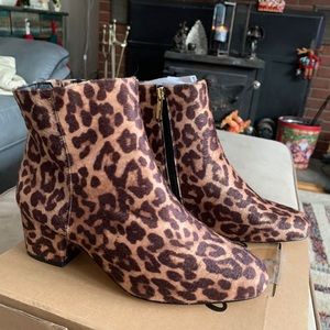 Brand new adorable booties. Leopard print